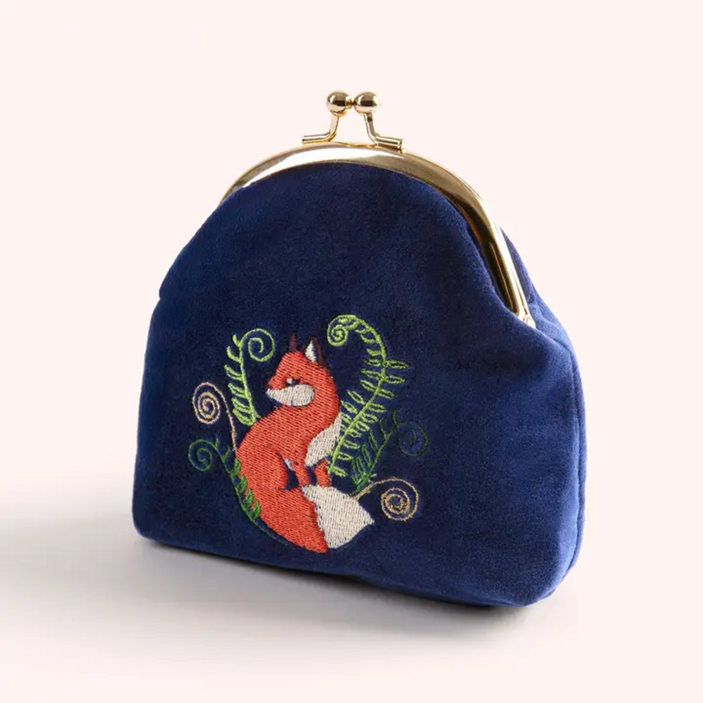 VELVET COIN PURSE - ELEGANT FOX