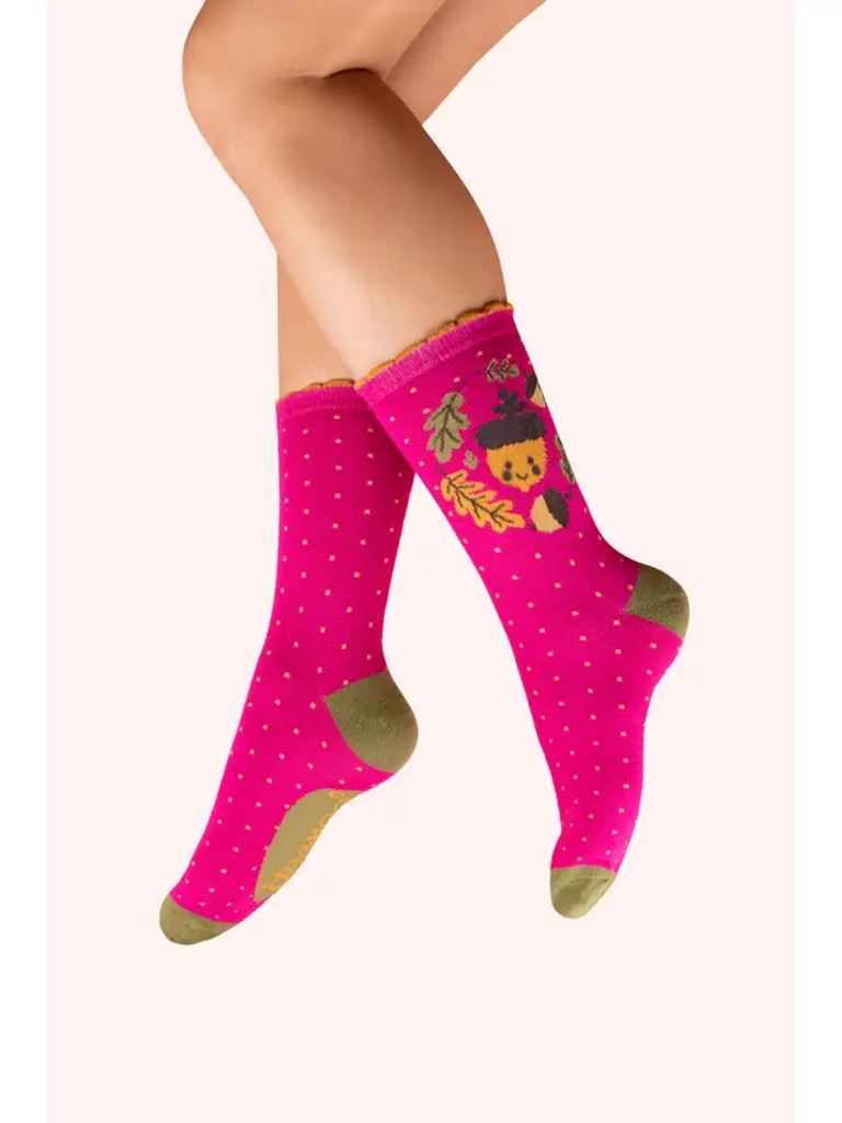 HAPPY ACORN BAMBOO ANKLE SOCKS