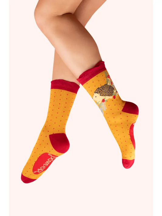 NESTING HEDGEHOG BAMBOO ANKLE SOCKS