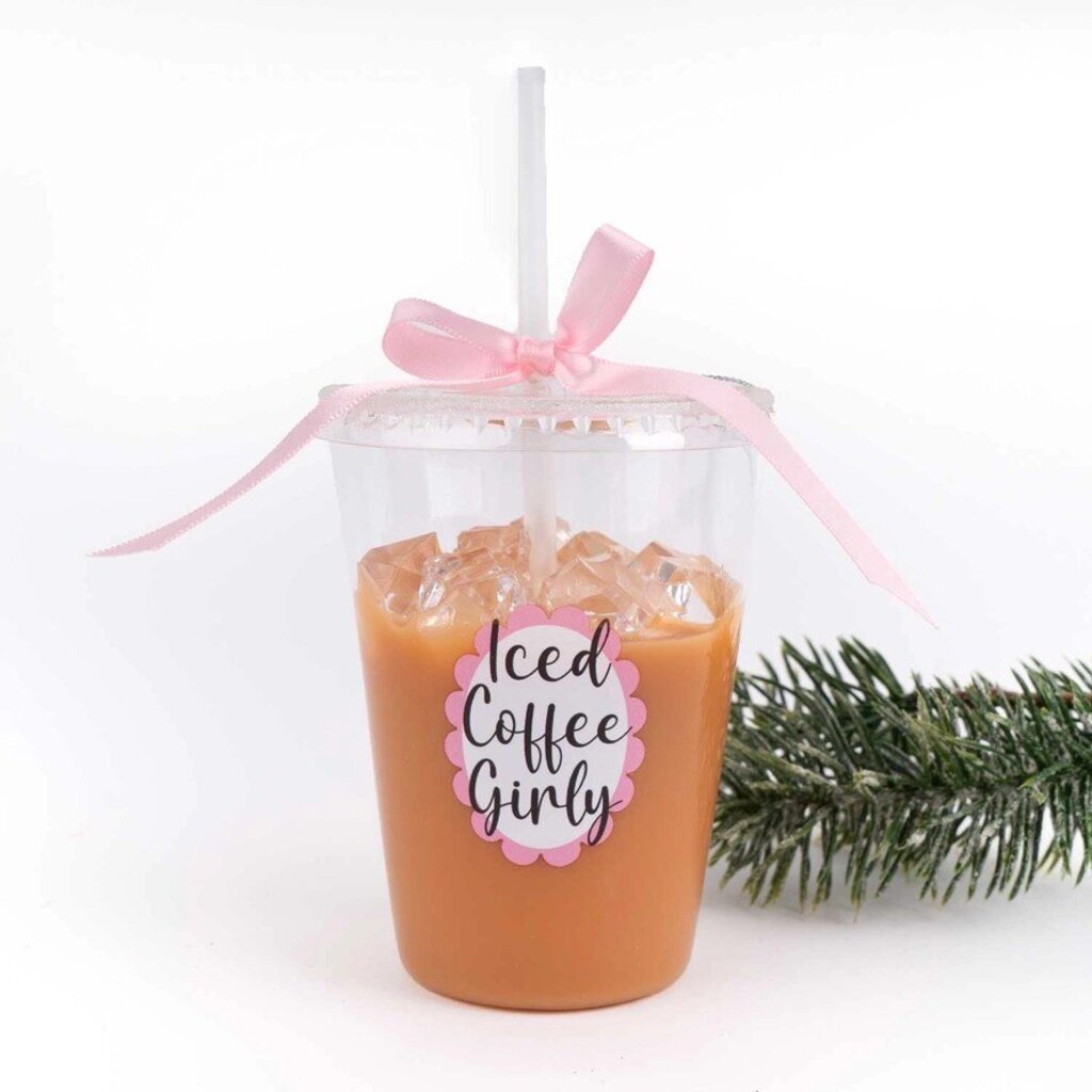 PINK ICED COFFEE BOXED ORNAMENT