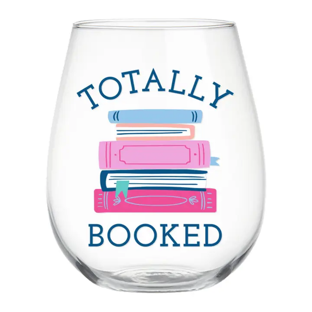 TOTALLY BOOKED STEMLESS WINE GLASS