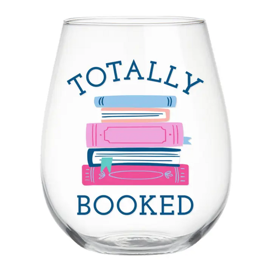 TOTALLY BOOKED STEMLESS WINE GLASS