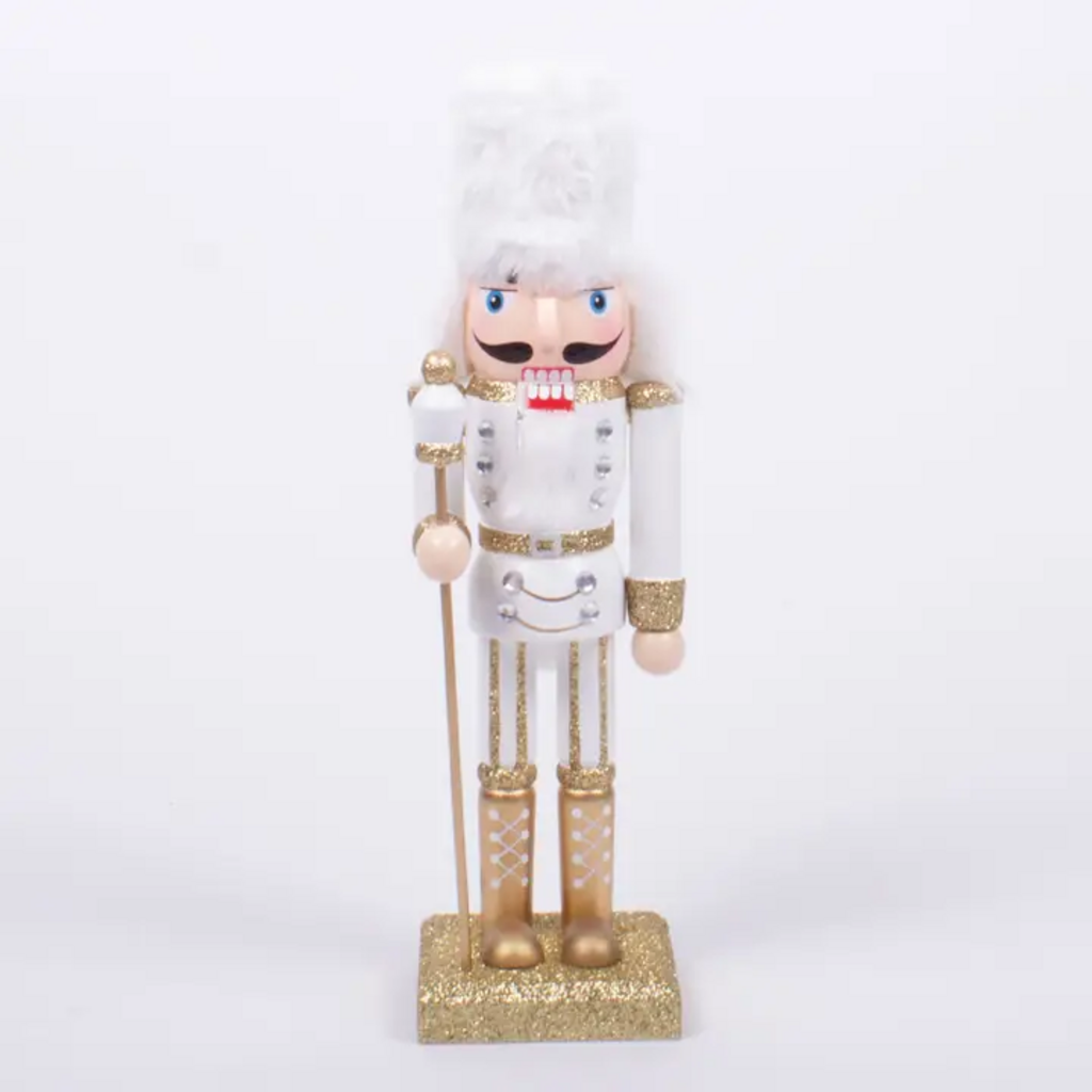 10" WHITE TABLETOP NUTCRACKER