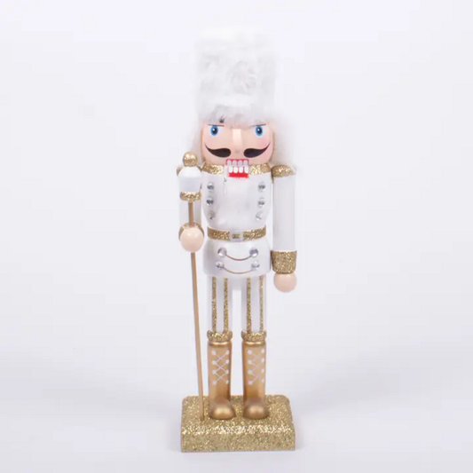 10" WHITE TABLETOP NUTCRACKER