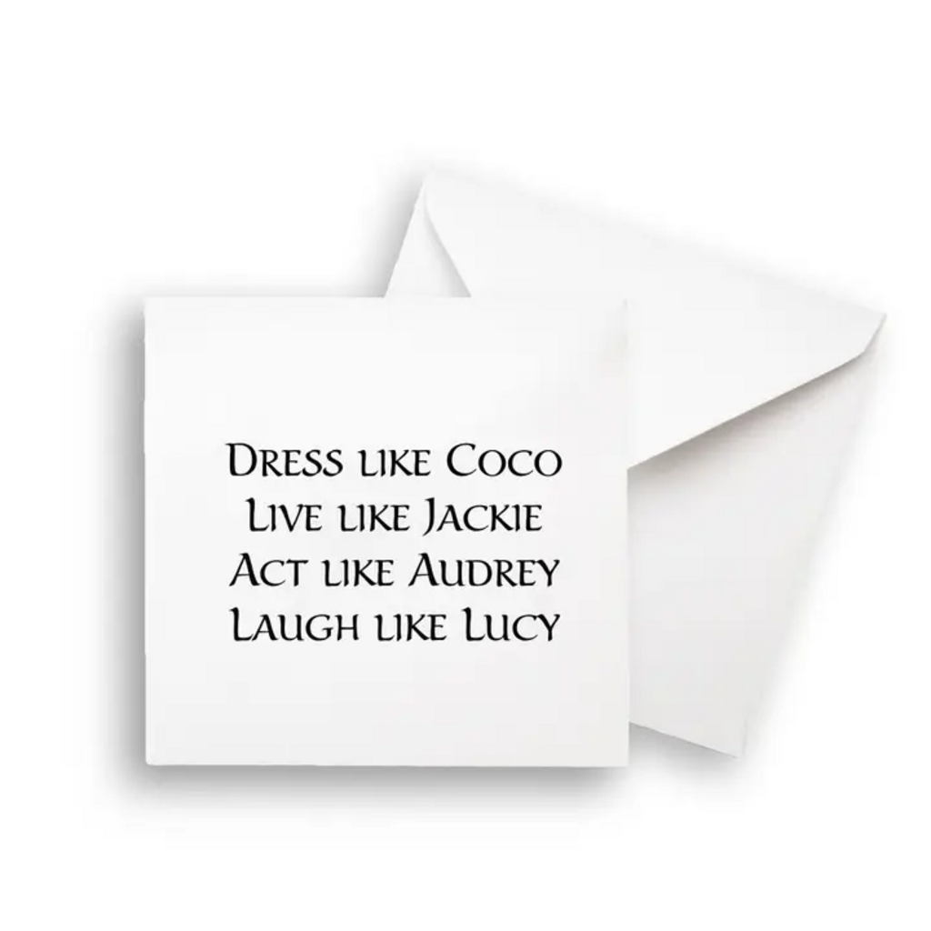 DRESS LIKE COCO NOTECARD