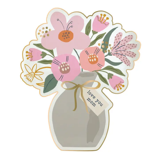 LOVE YOU MOM BOUQUET SHAPED CERAMIC TRINKET TRAY