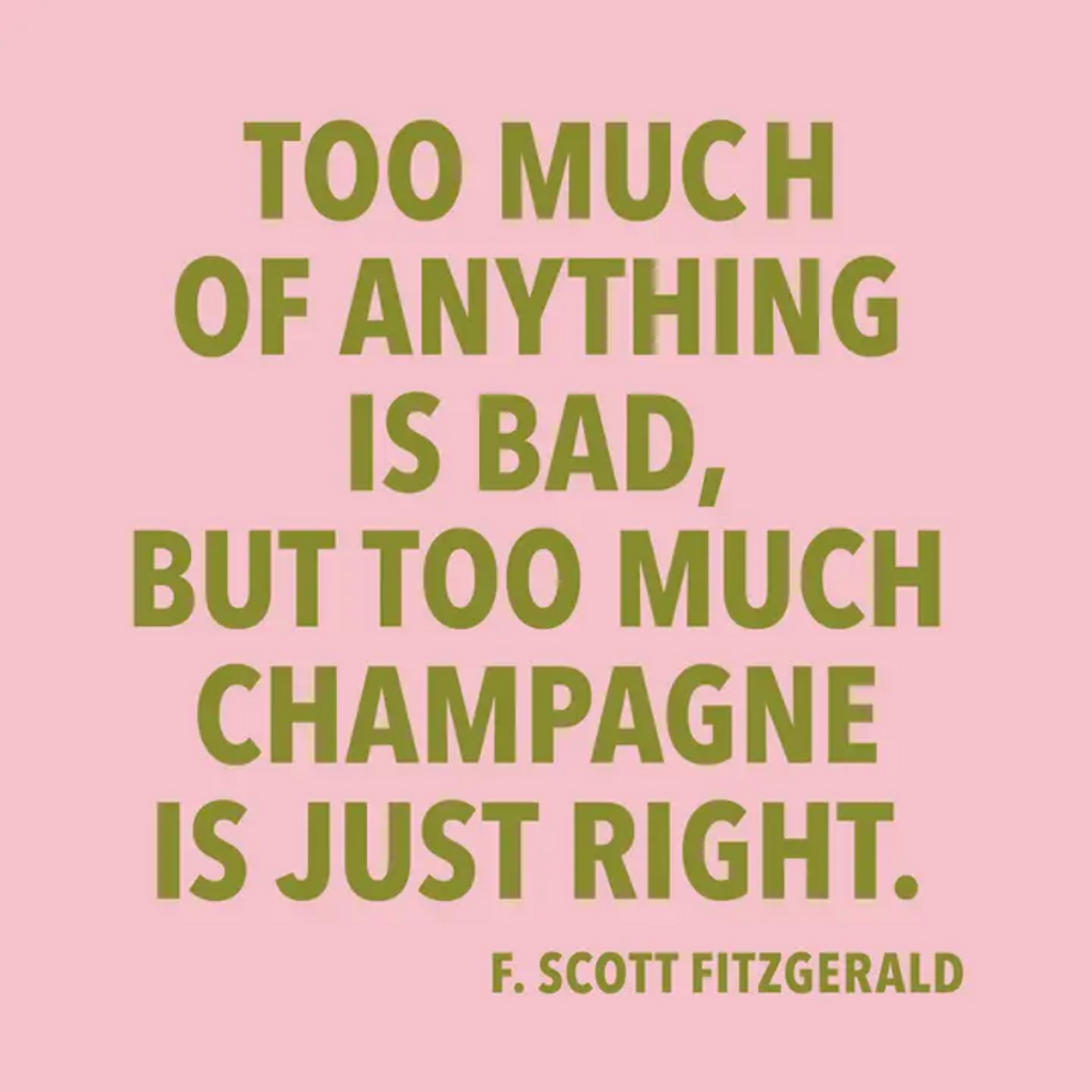 TOO MUCH CHAMPAGNE COCKTAIL NAPKINS