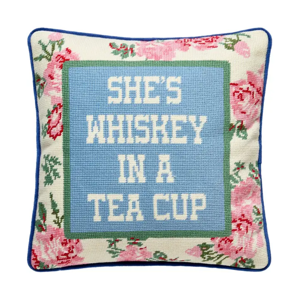 SHE'S WHISKEY EMBOIDERED PILLOW