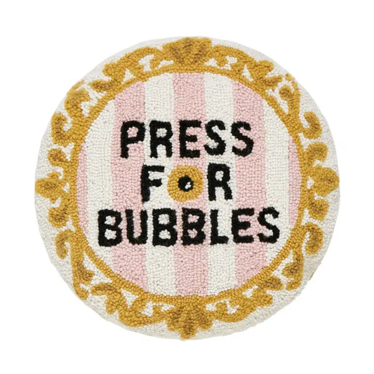PRESS FOR BUBBLES BELL PILLOW