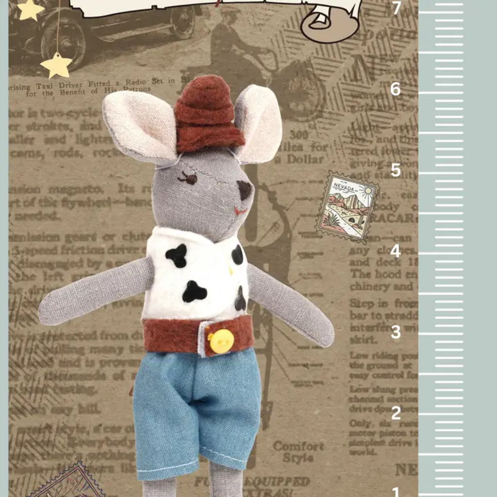 COWBOY MOUSE IN SAFTEY MATCHBOX