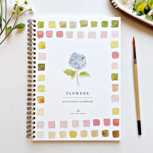 FLOWERS WATERCOLOR WORKBOOK