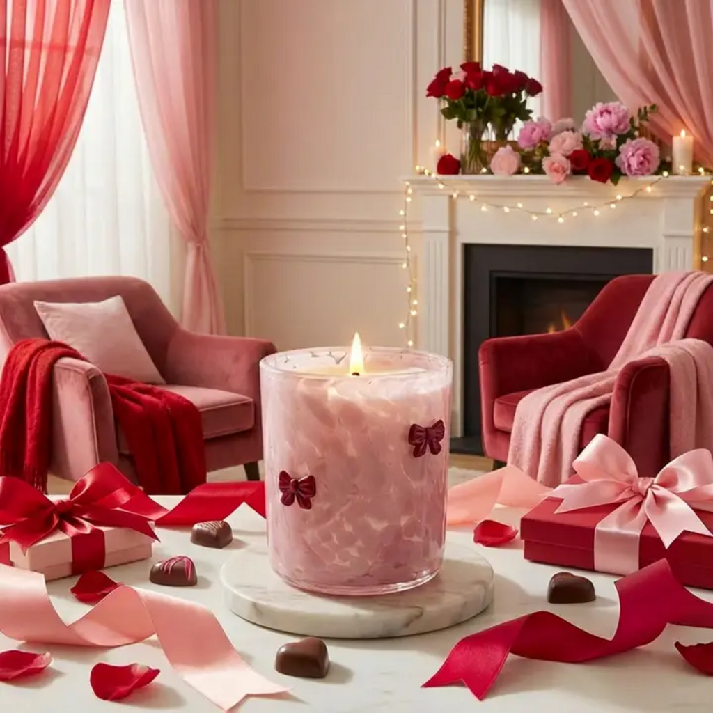 12OZ RIBBONS & BOWS BOW JAR CANDLE