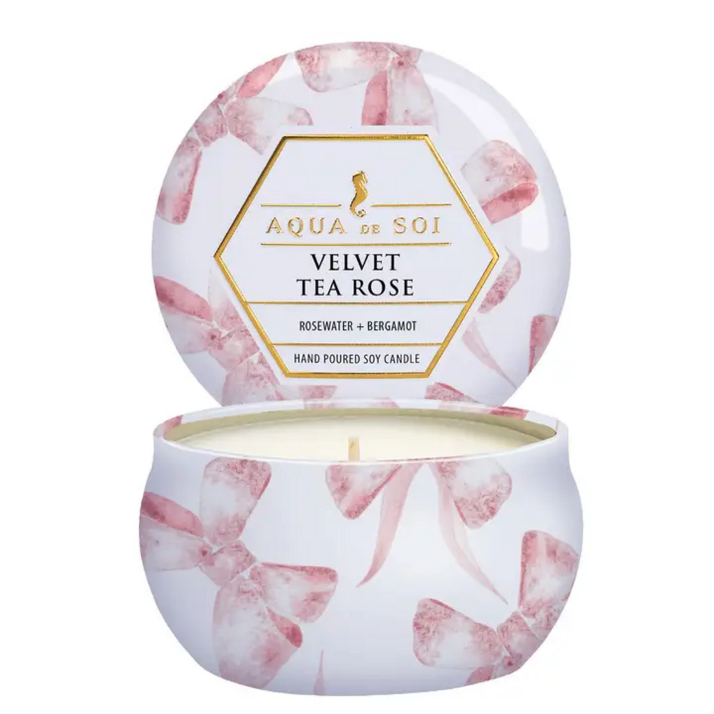 4OZ VELVET TEA ROSE TRAVEL CANDLE