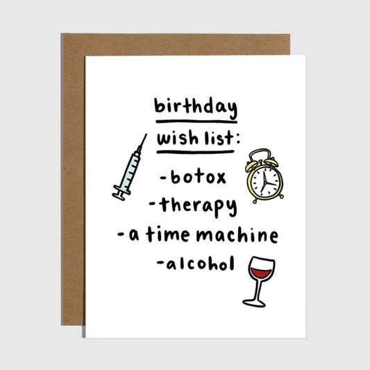 BIRTHDAY WISHLIST BOTOX CARD