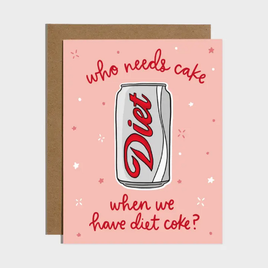 DIET COKE SODA CAN STICKER CARD