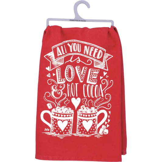LOVE & HOT COCOA TEA TOWEL