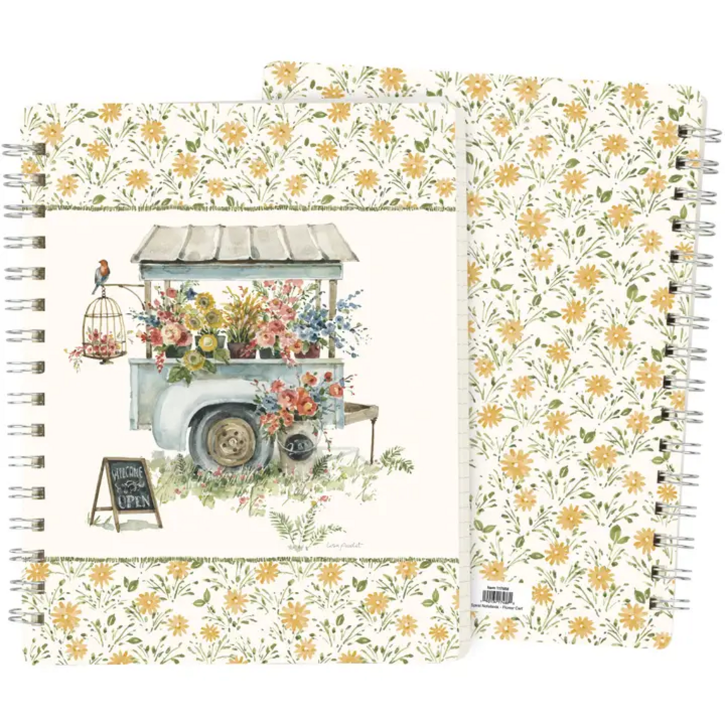 FLOWER CART SPIRAL NOTEBOOK