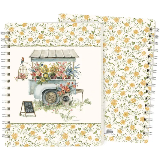 FLOWER CART SPIRAL NOTEBOOK