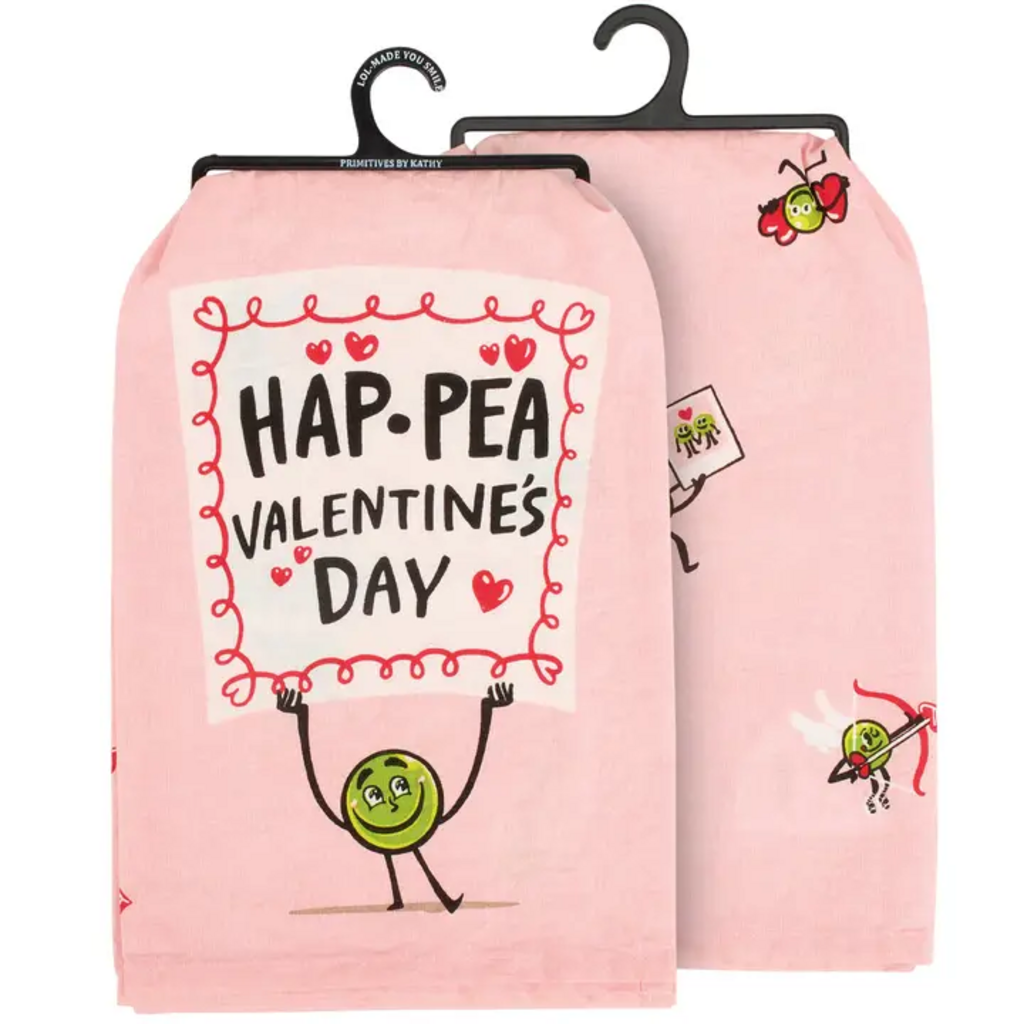 HAP-PEA VALENTINE'S DAY TEA TOWEL