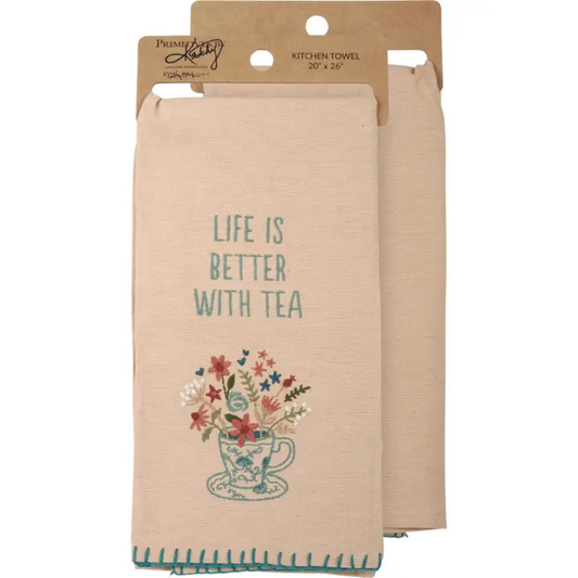 LIFE IS BETTER WITH TEA KITCHEN TOWEL