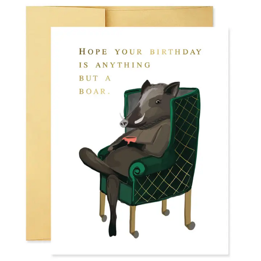 BIRTHDAY BOAR CARD