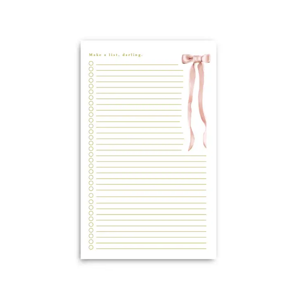 MAKE A LIST DARLING LARGE NOTEPAD