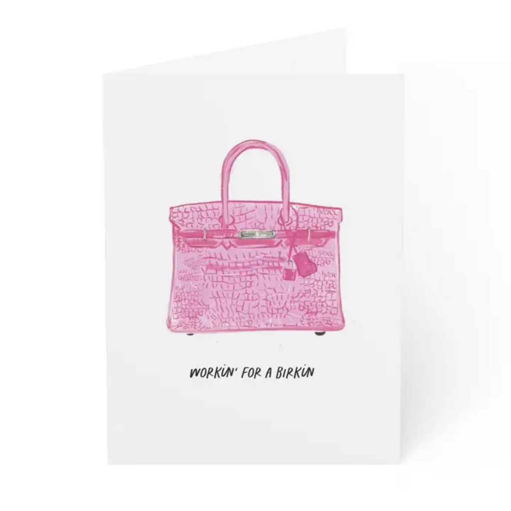 PINK BIRKIN GREETING CARD