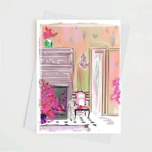 PRETTIEST IN THE ROOM PARLOR POODLE CARD